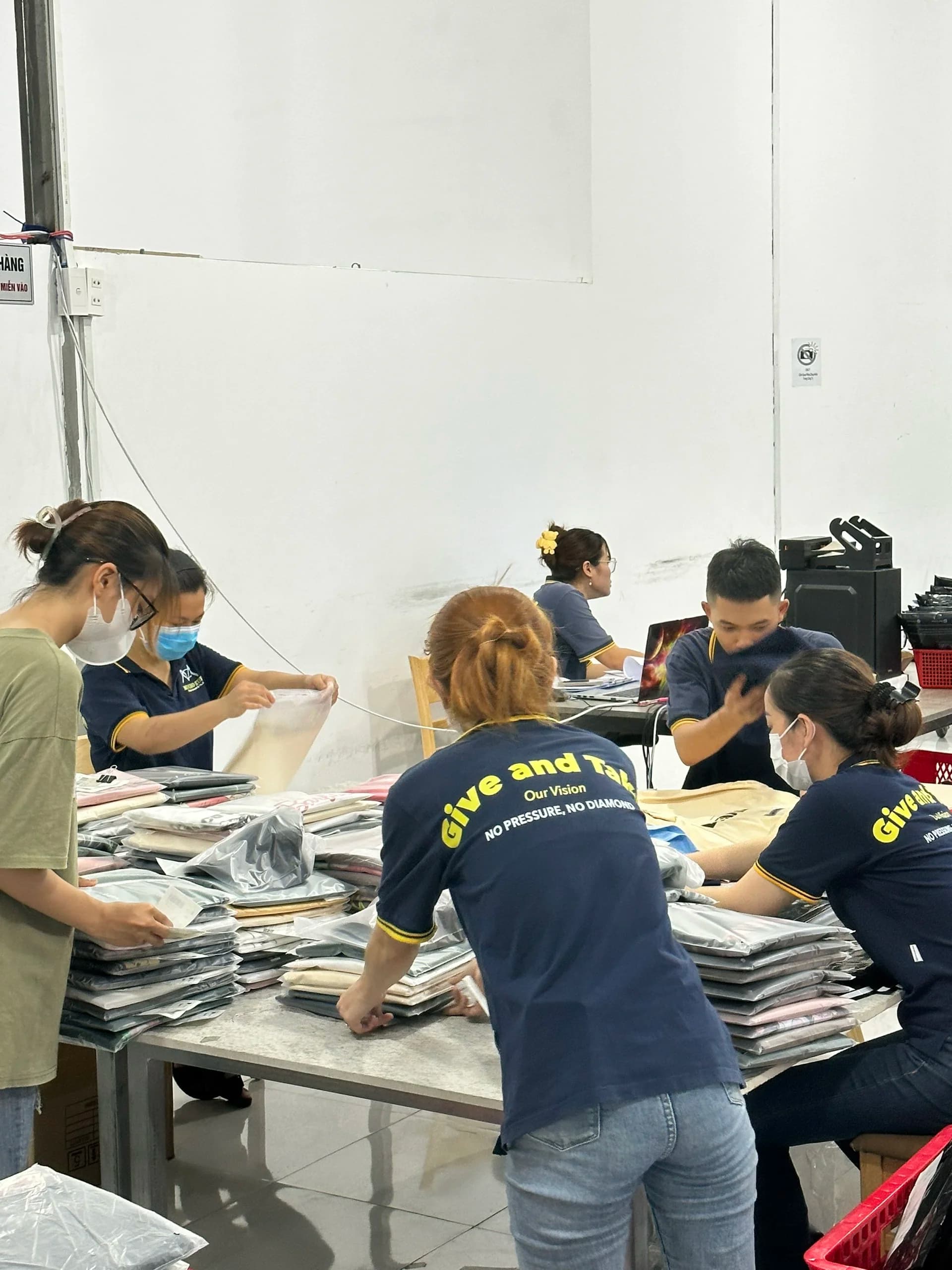 Mass production of Sacombank uniform shirts